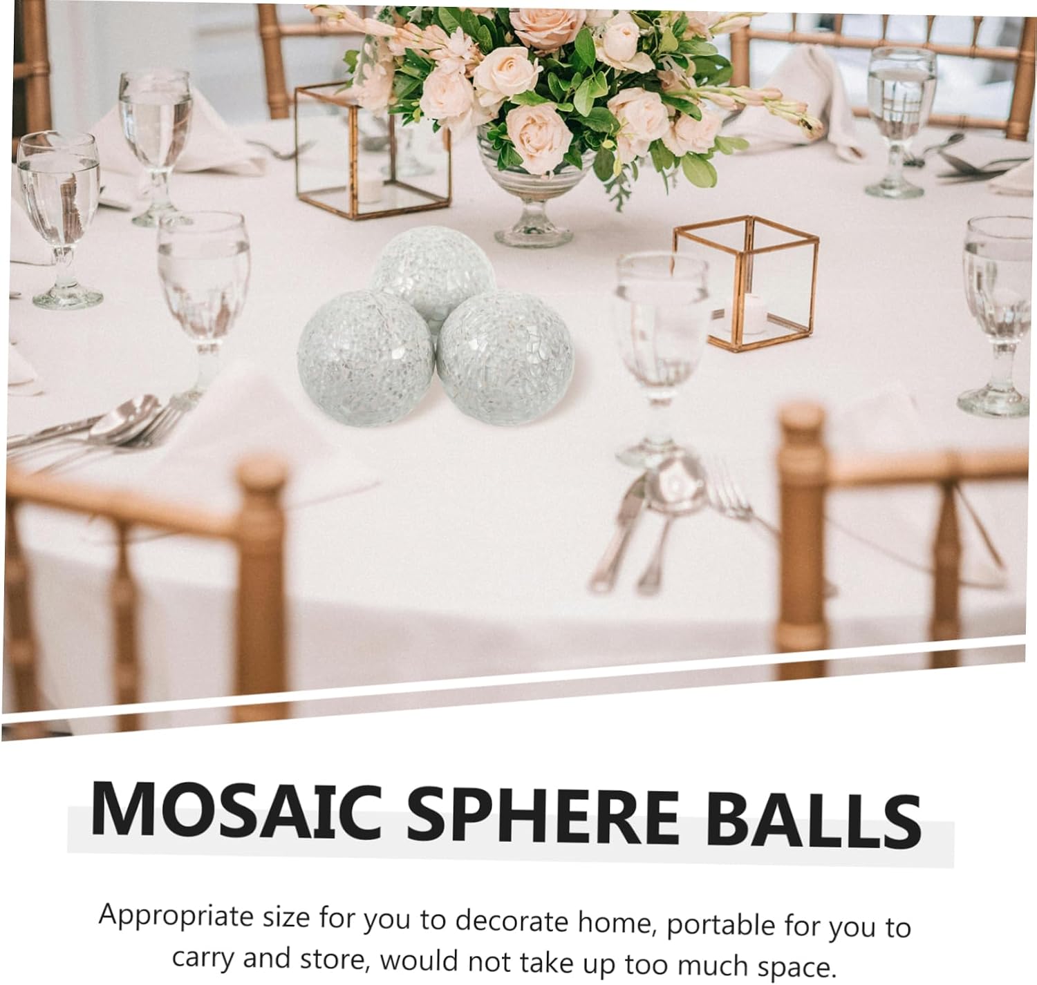 Amosfun 3pcs Classic Greenery Balls Decorative Table Centerpiece Home Decor Balls for Living Room