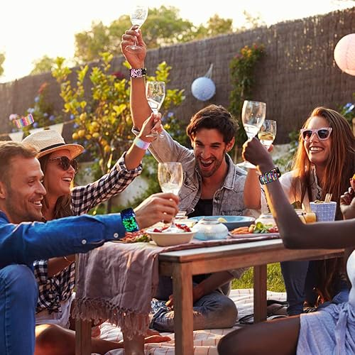 Miniatura 7 de VGOODALL 12 pulseras con purpurina para niños, pulsera de sirena con lentejuelas para suministros de fiesta de cumpleaños