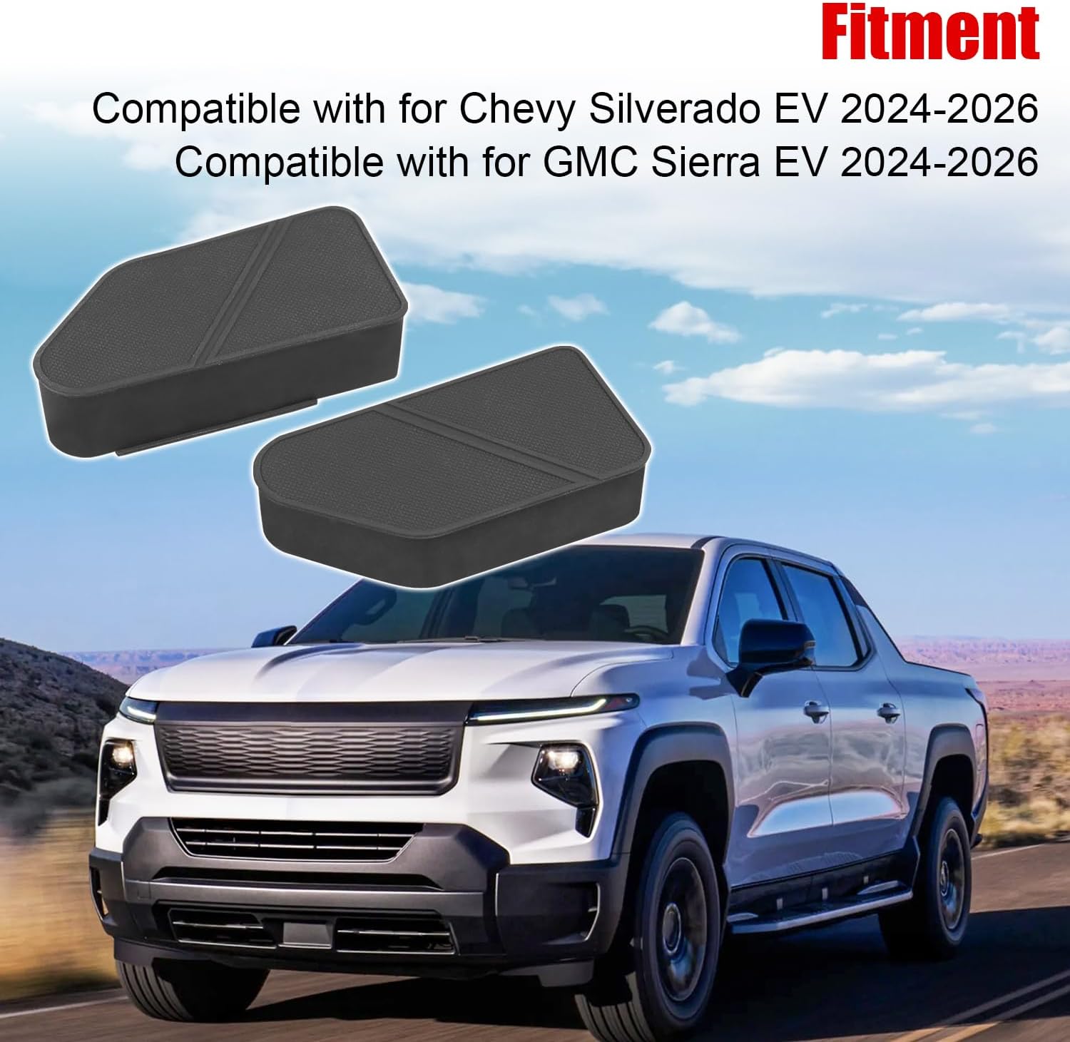 Truck Bed Rail Stake Pocket Plugs Covers Compatible with for 2024 2025 2026 Chevy Silverado EV 2024 2025 2026 GMC Sierra EV Rear Truck Tonneau Covers Cargo Bed Rail Stake Holes Caps Cover