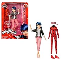 Bandai - Miraculous - Bambole Marinette e Ladybug - Bambola da 26 cm e due outfit