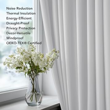 Deconovo Blackout Curtains for Bedroom and Living Room 84 Inches Long