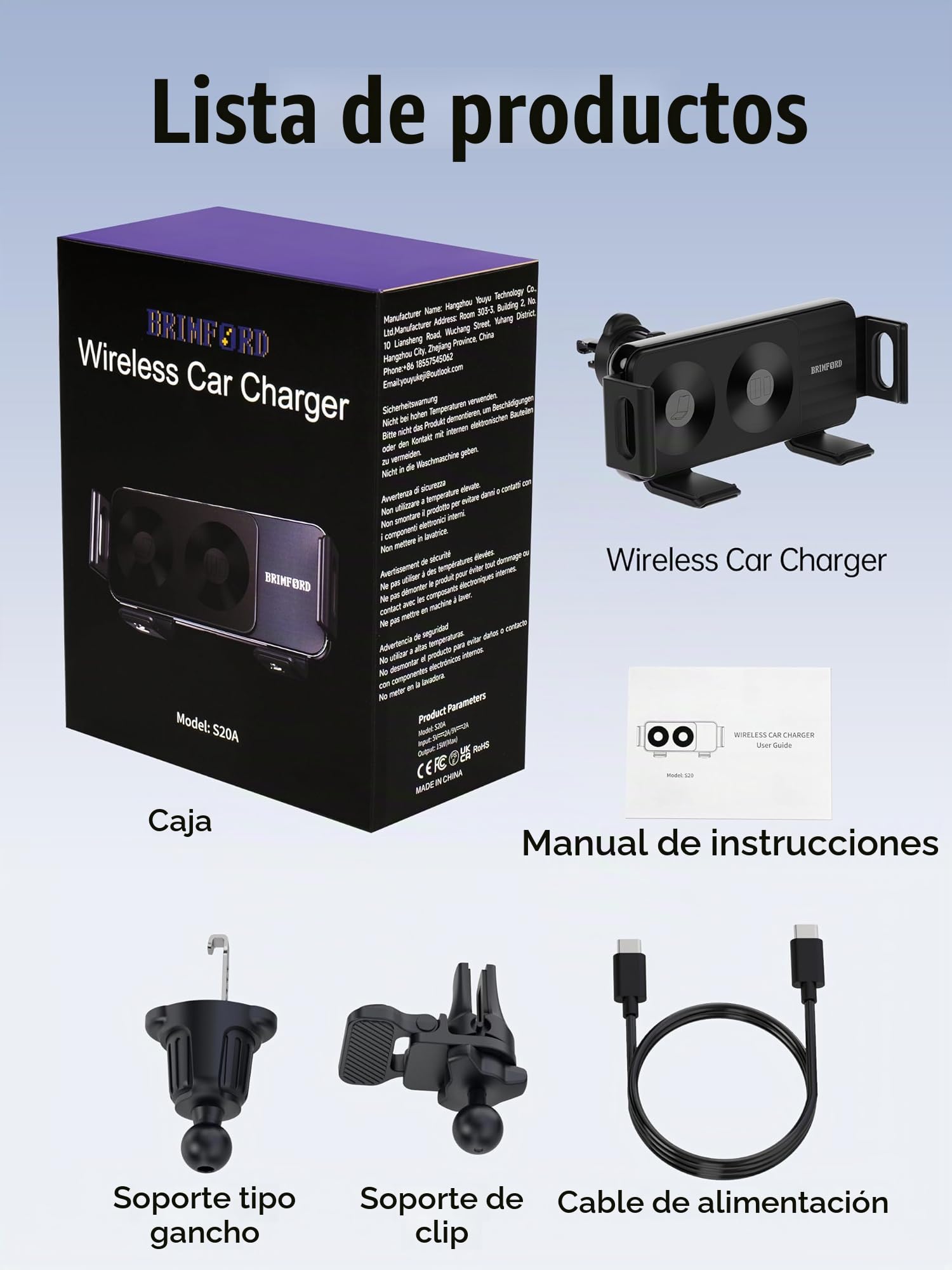 Cargador Inalámbrico Coche de 15W para Galaxy Z Fold/Flip, Rota 90°, Fast Wireless Charger Soporte Movil Coche Cargador para Samsung Galaxy Z Fold/Flip 6, S25/S24/S23, iPhone 16/15/14