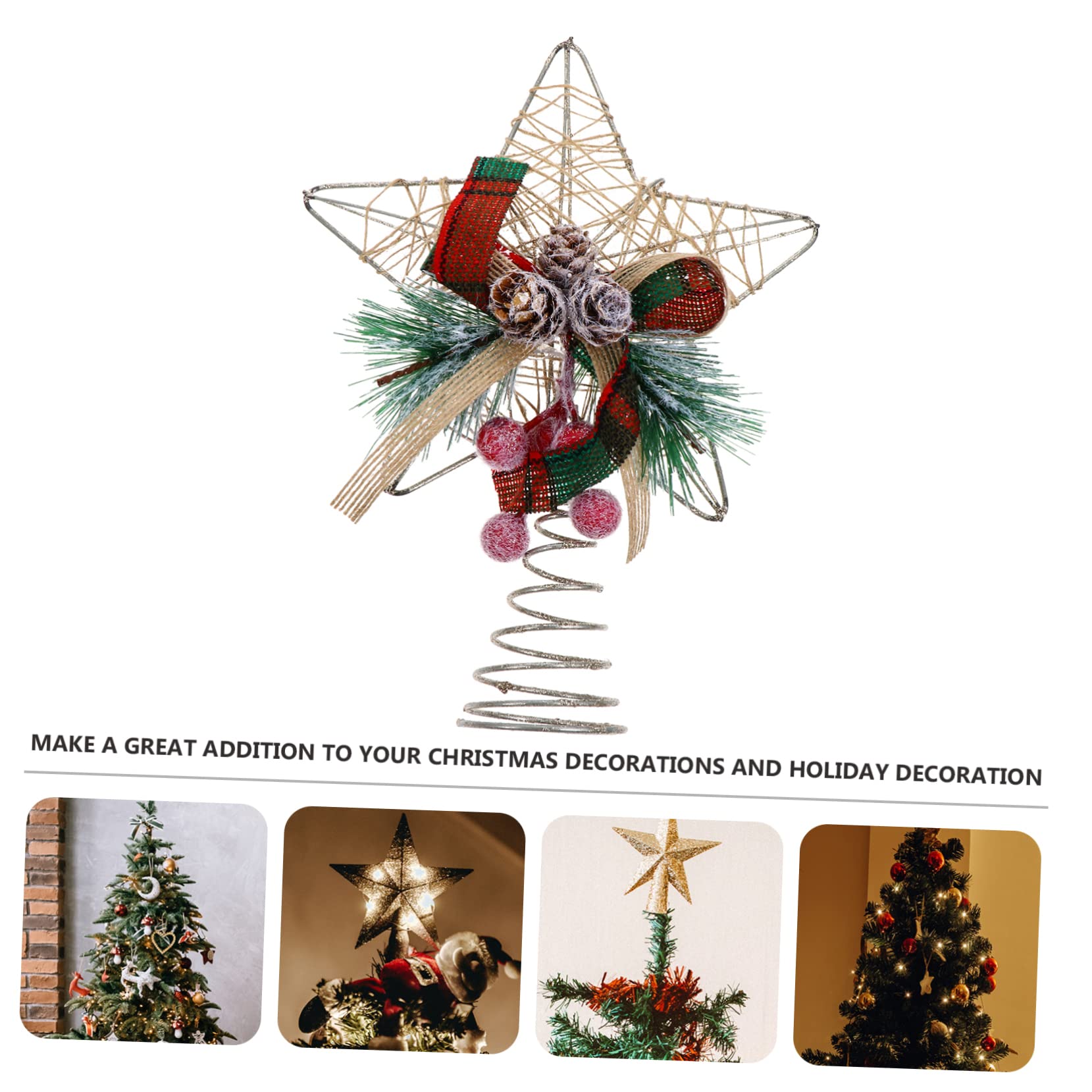 Zerodeko 4 Stück Weihnachtsbaumspitze Stern Außenleuchten Land Baum Stern Neon Lebkuchen Led-streifenlichter Einzigartig Tür Lichterketten Weihnachtsstern Engel Christbaumspitze Dekore Holz