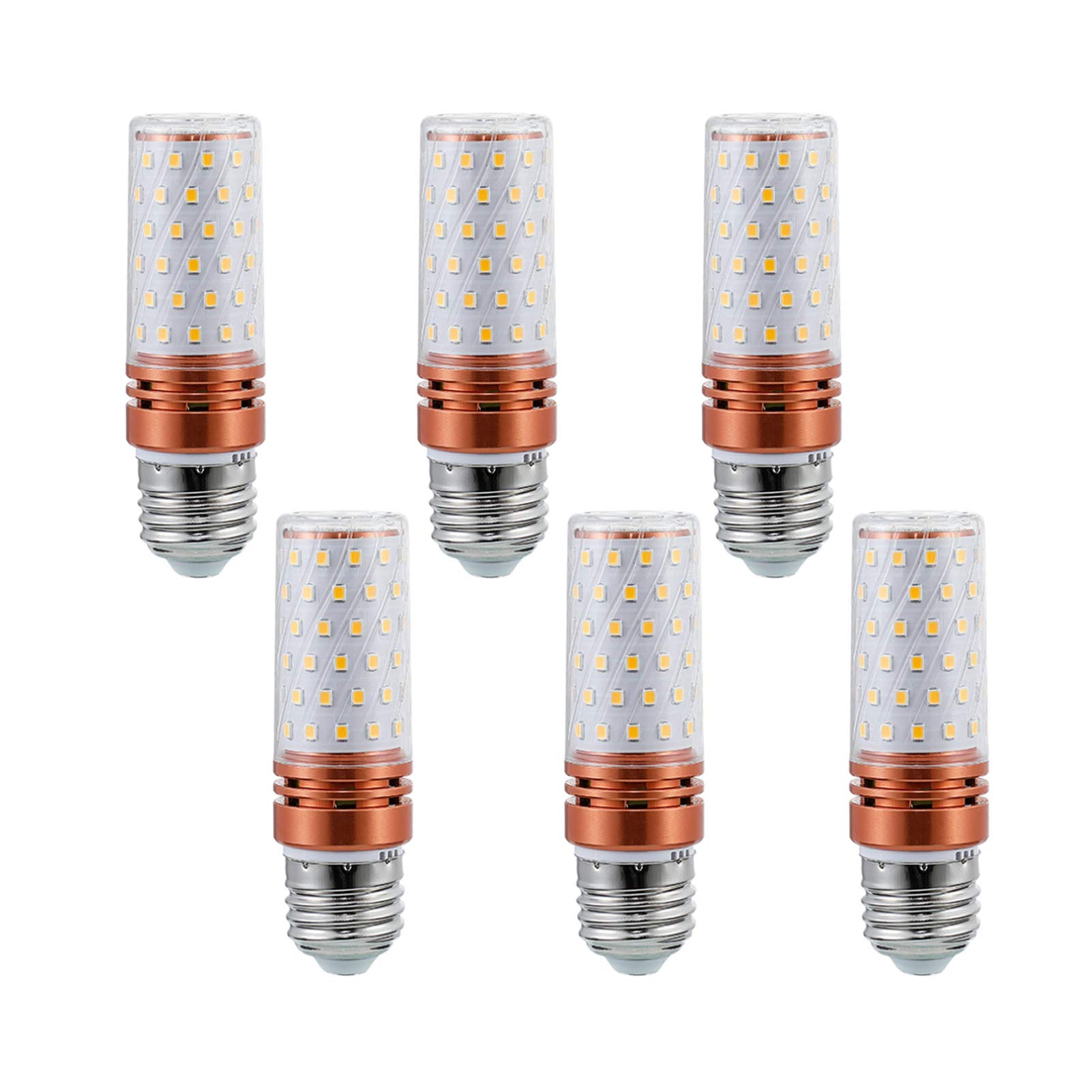 Lampadine a candelabro LED E27 12 W, lampadina a mais LED con bocca a vite E27 lampadine lampadari a LED, 360 gradi; Angolo del fascio largo, pressione 110 260 V, bianco caldo