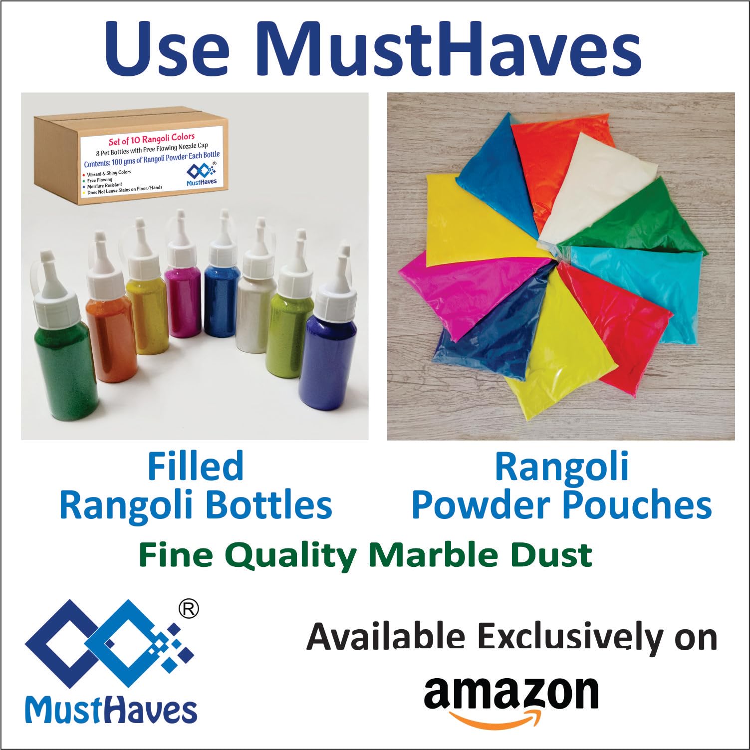 Rangoli Bottles with Nozzle - 12 Pack -5