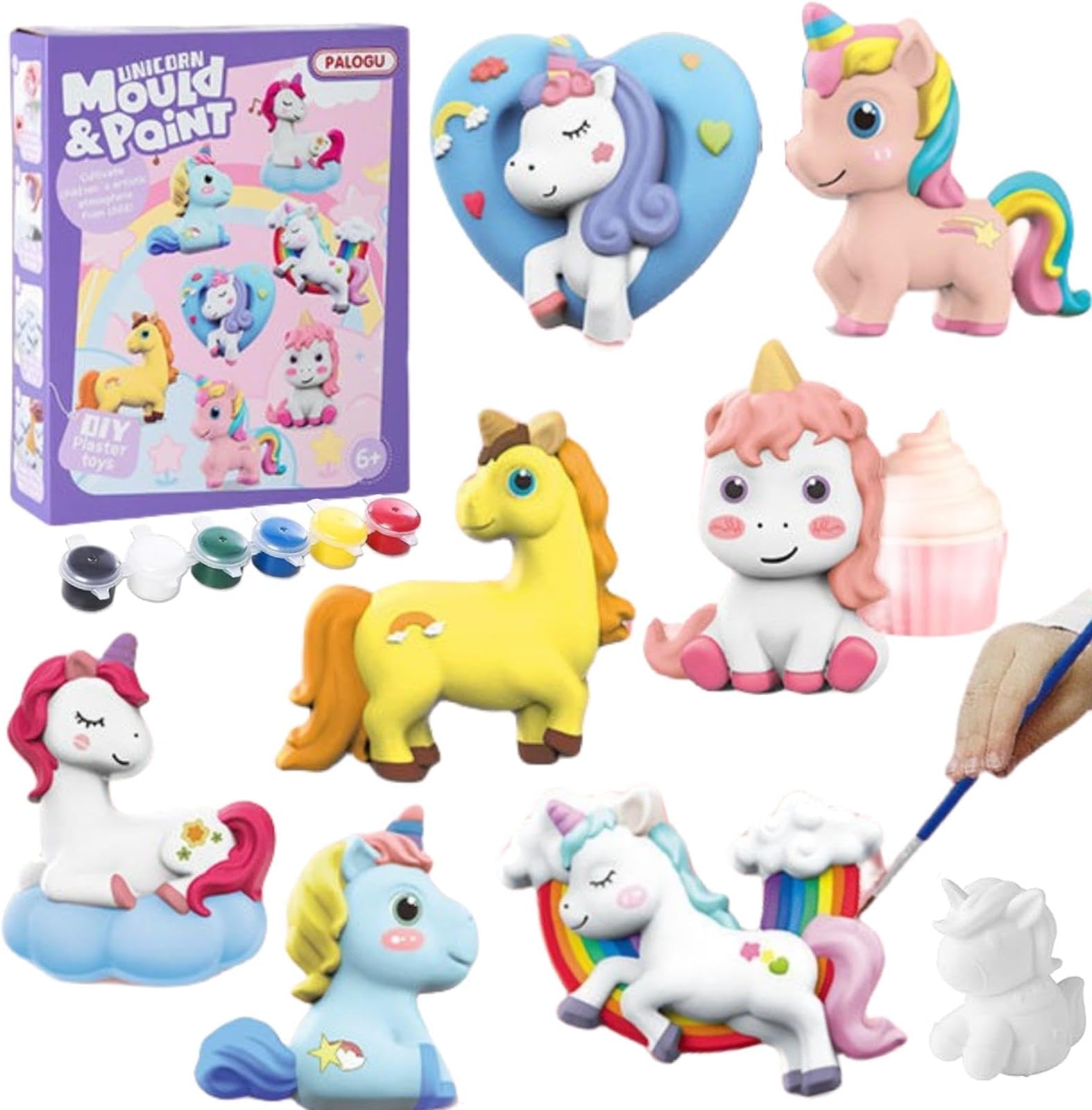 NESLIN Crafts and Arts Set DIY Painting Kit, Paint Craft Arts and Crafts for Kids Age 4 5 6 7 8 9 Years Old, Animal Party Favor Art Supplies DIY Kit Activities for Kid Birthday Gift (Unicorn2)
