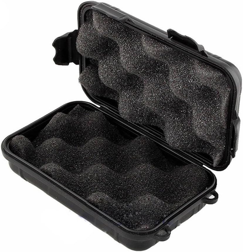 Outdoor Camping Tactical Dry Box Container Shockproof Waterproof Gear Tool Storage Box (Black)