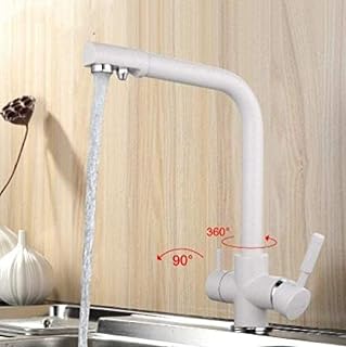 Grifo Grifo De Cocina Con Pintura En Aerosol Blanca Con Diseño De Siete Letras, Rotación De 360 ​​​​Grados Con Función De Purificación De Agua