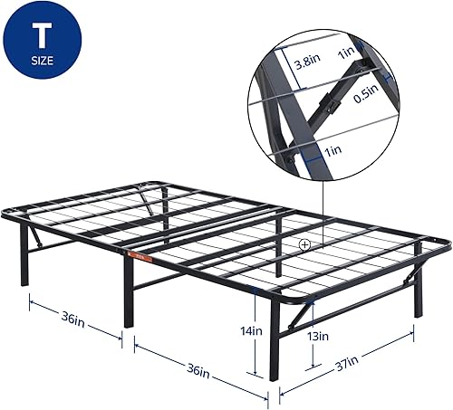 Miniatura 56 de Listón de marco de acero de la cama para dormir Olee T-3000 OL14BF04, Acero, Negro