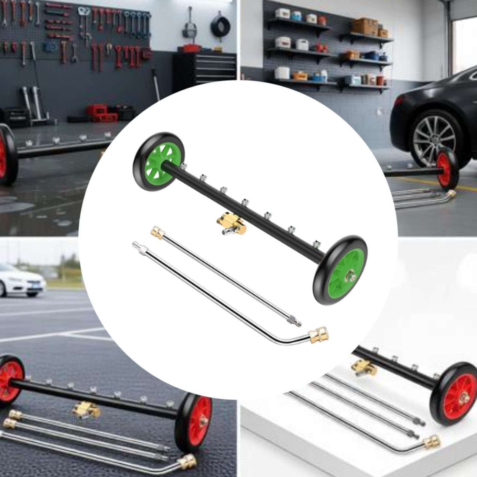 Limpiador de Chasis con Hidrolimpiadora, Cepillo de Agua para Lavado de Autos con Varillas Extensibles para, Estilo D
