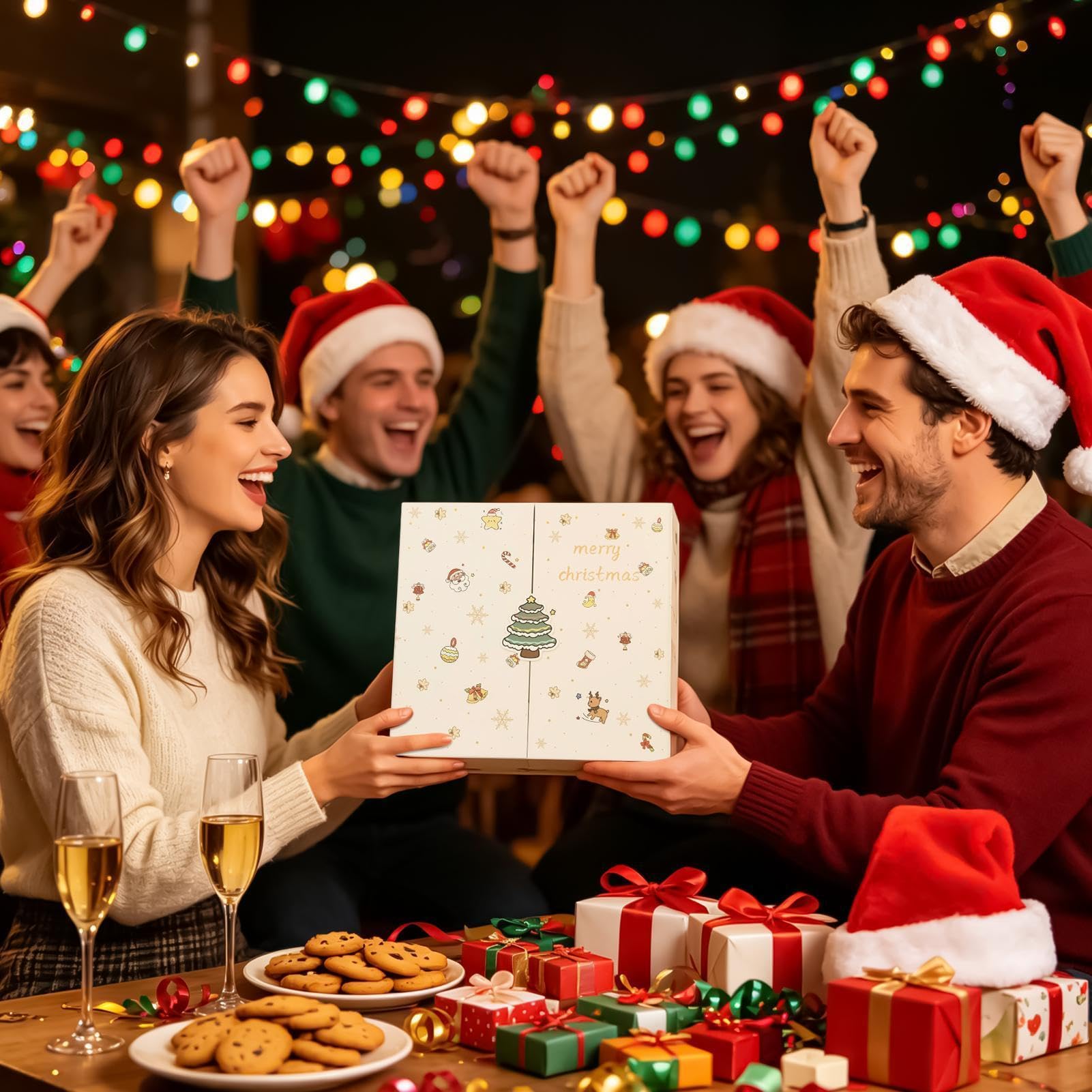 Boîte de l'Avent vide pour Noël - Calendrier de l'Avent 24 jours