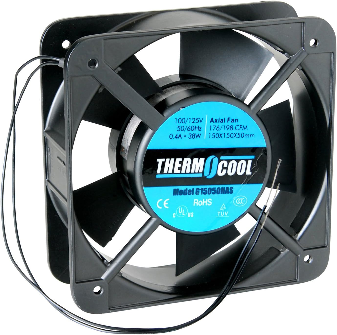 Thermocool 110 VAC Muffin Cooling Fan 150 x 50mm Sleeve Bearing 176 CFM