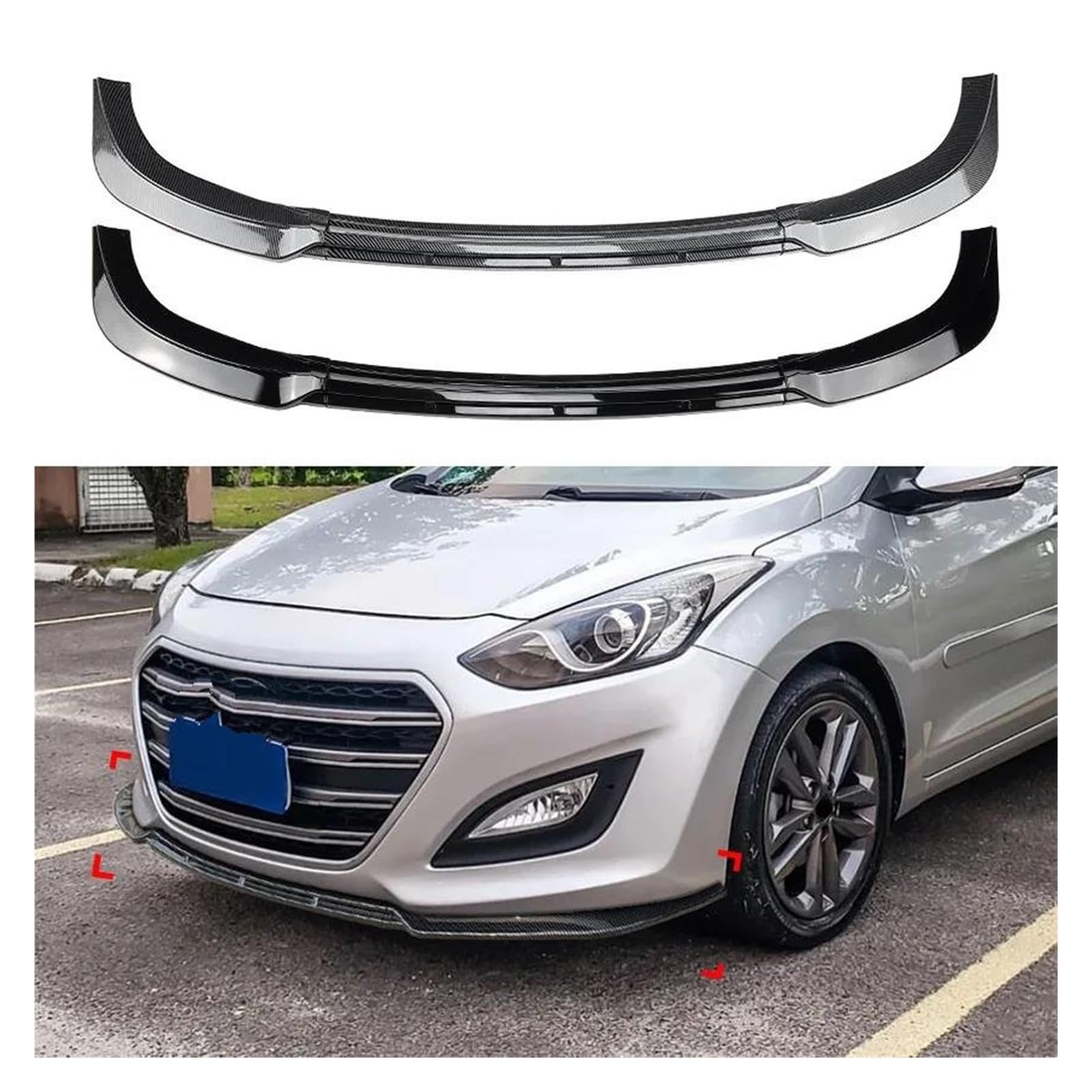 Pare-choc Avant Pour Hyundai I30 5 Portes (2012) - Noir Ou à Peindre - Avec Emplacements Radar - Neuf