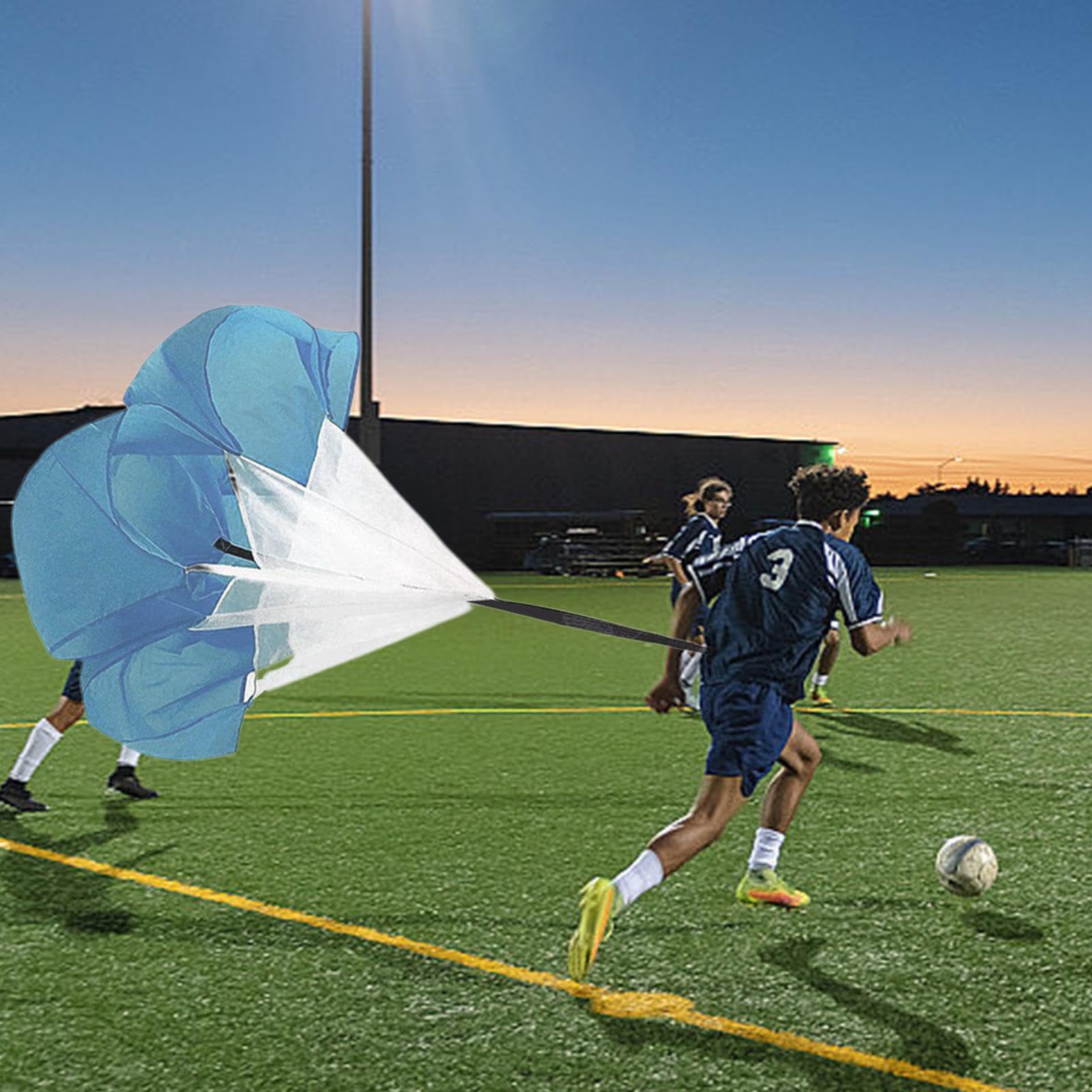 Paracadute da corsa per allenamento di velocità – Paracadute portatile per allenamento di velocità | Banda per esercizi di pallacanestro, allenamento di forza per calcio, corsa