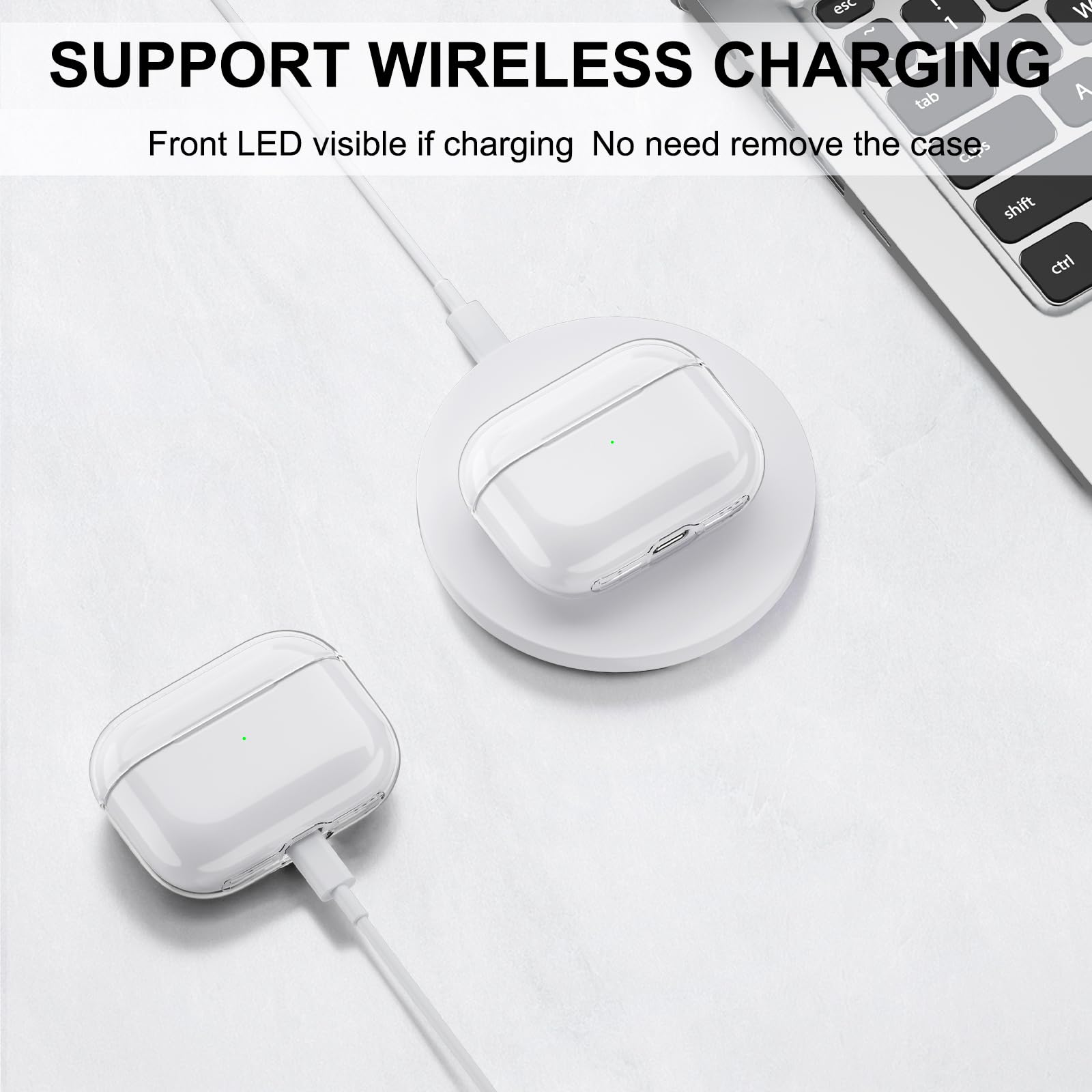 Custodia Trasparente Per AirPods Pro 2 - Copertura In Silicone Con Moschettone - Foto 10