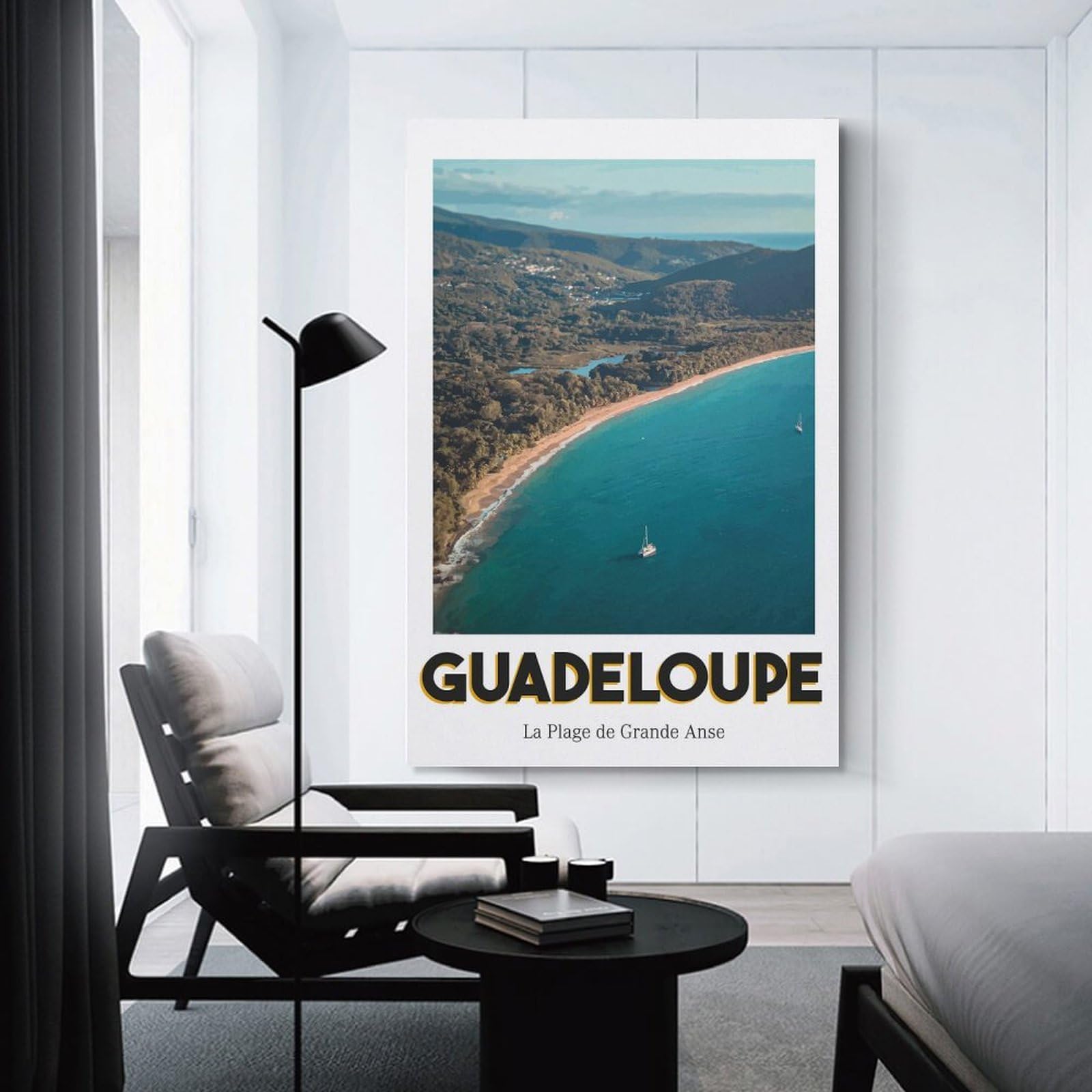 Junmoney Decorative Canvas Print Plage De Grande Anse, 20x30inch(50x75cm), for Entrance Walls, Hall Decor Or Foyers, A Stylish Accent for Home Entrances