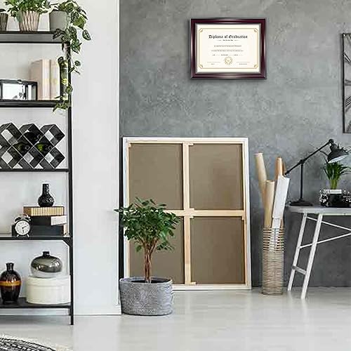 Miniatura 2 de GraduatePro Marco de diploma de 8.5 x 11 pulgadas, marco de fotos para pared y mesa con acrílico de protección UV, aspecto de madera profesional,