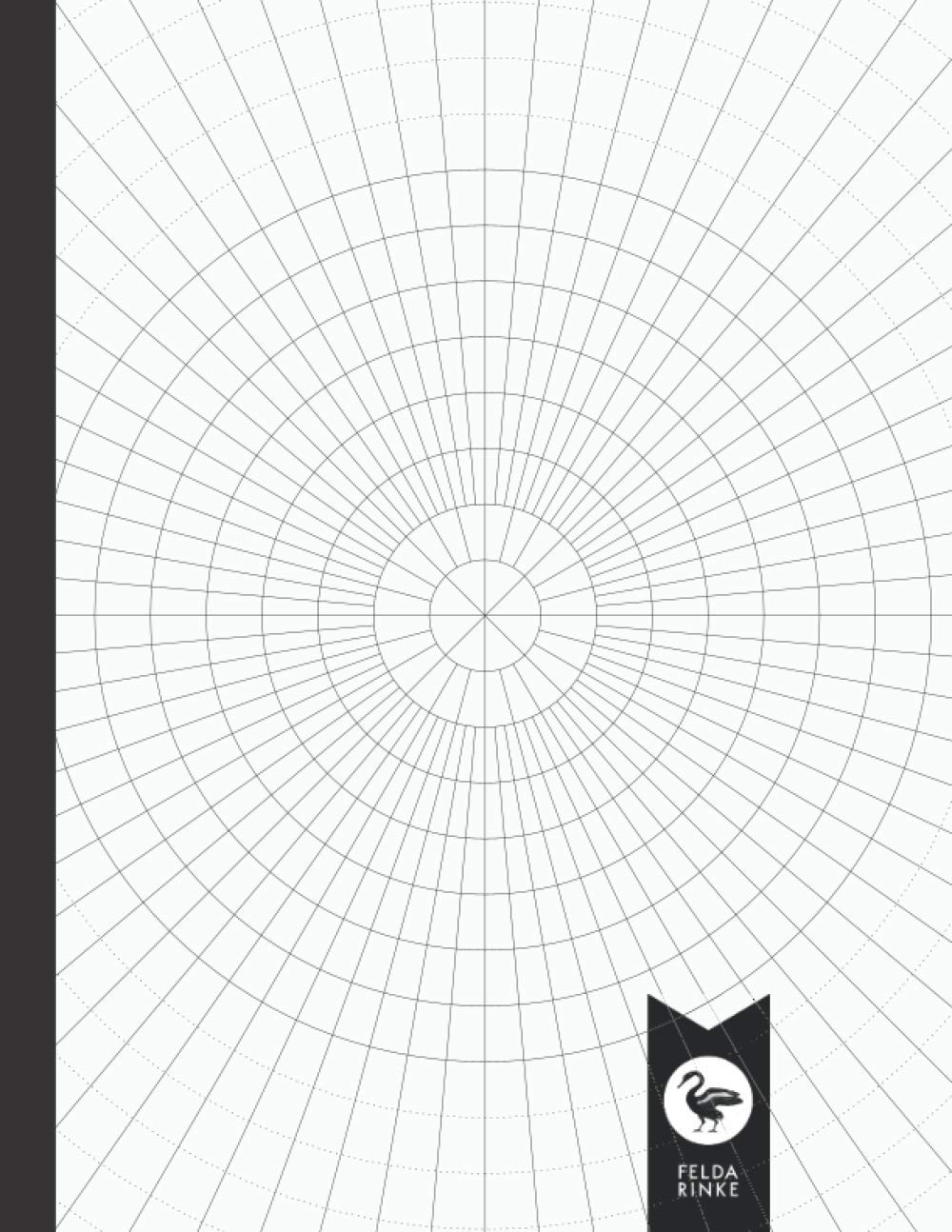 Polar Graph | Circular Graph Paper: Notebook | Journal | Sketchbook | 8.5" x 11" | 110 Pages - 55 Sheets | 1/2 Inch Spacing