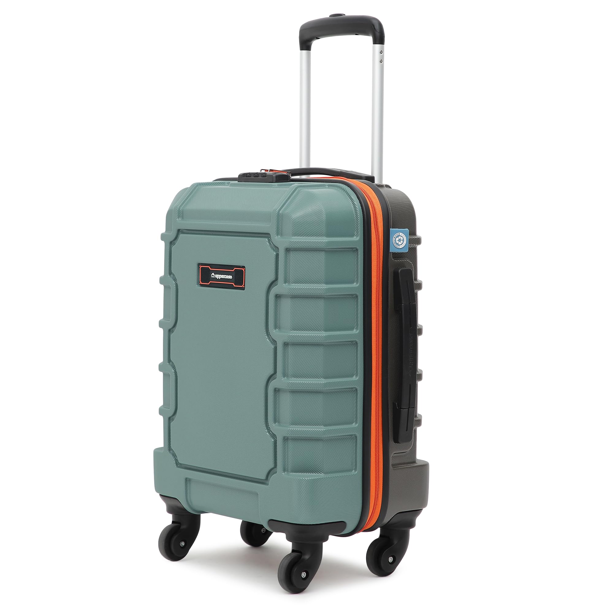 Arbor 56Cm (Small)|Cabin Trolley Bag|Sustainable Hardsided 4 Spinner Wheel Luggage|Secure Combination Lock|Scratch Resistant|Polyester Suitcase For Men & Women|2000 Days Warranty(Green)-image-48