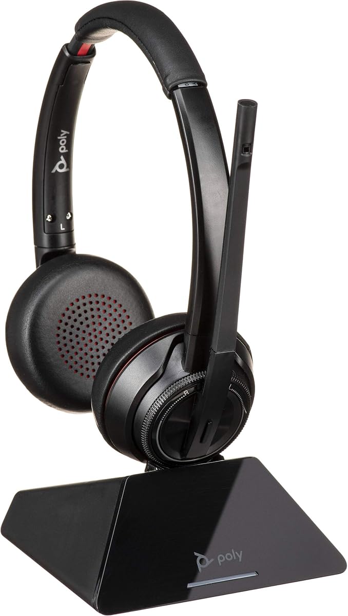 Sistema de auriculares inalámbricos Poly Savi 8220 UC DECT: se conecta solo a la computadora (USB-A)