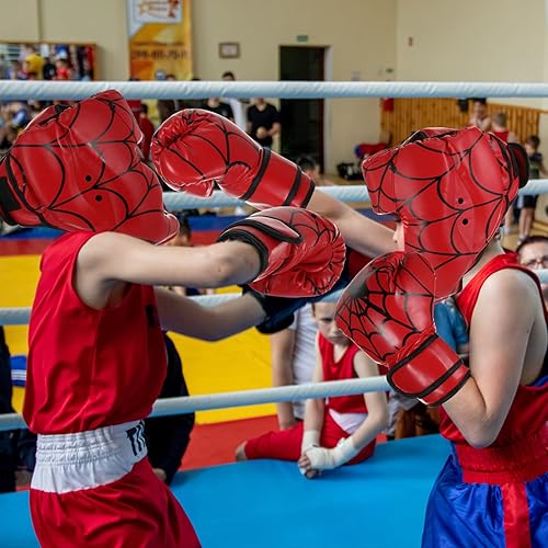 Miniatura 6 de Juego de accesorios y guantes de boxeo para niños, guantes de boxeo de 6 onzas y equipo de combate para boxeo, kickboxing, Muay Thai BJJ Karate