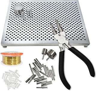 The hobbyworker Wire Wrapping Kit Wire Jig with Jewelry Craft Wire and 6 in 1 Wire Bending Plier for Jewelry Making Tools