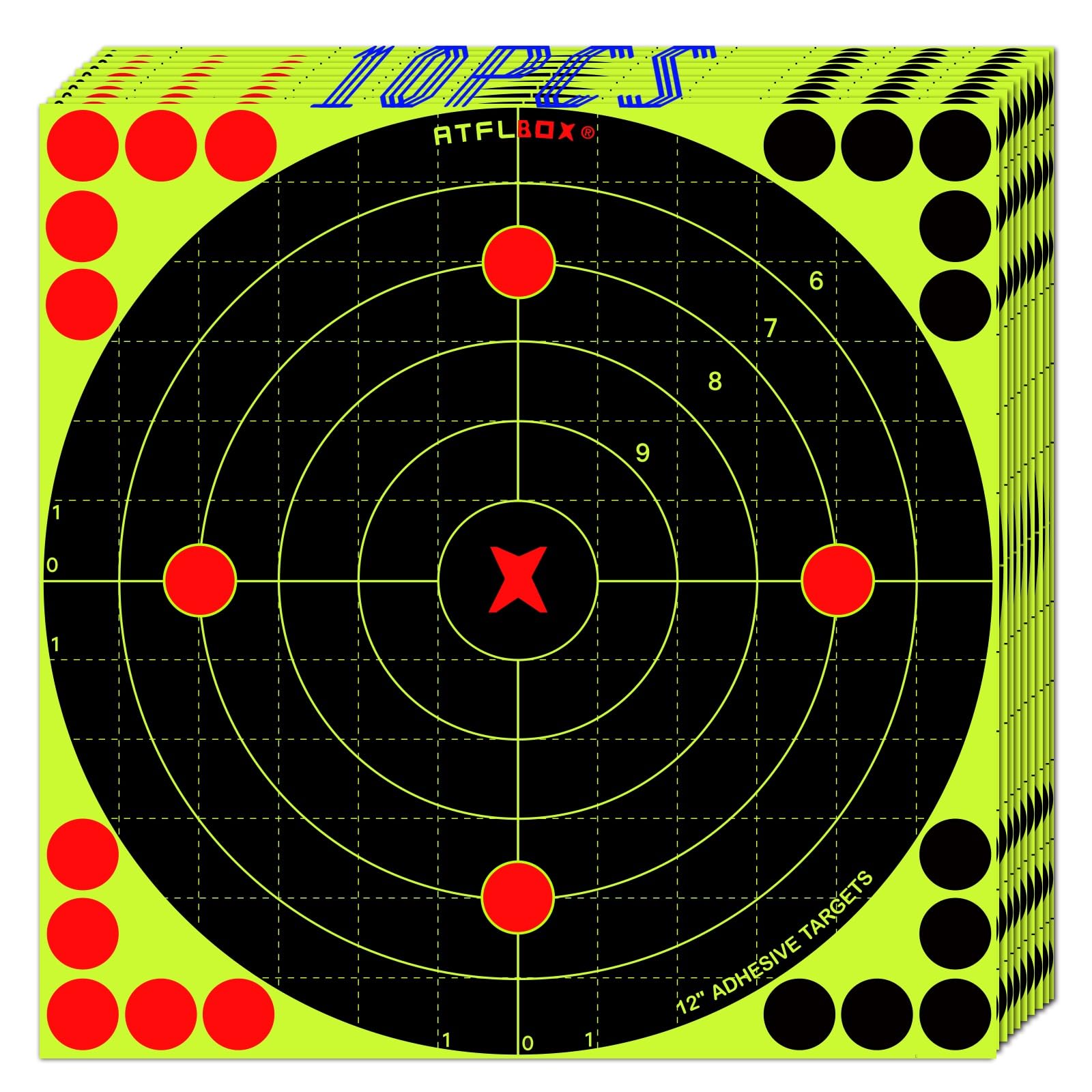 Snapklik.com : ATFLBOX 12X12 Inch Splatter Adhesive Bullseye ...