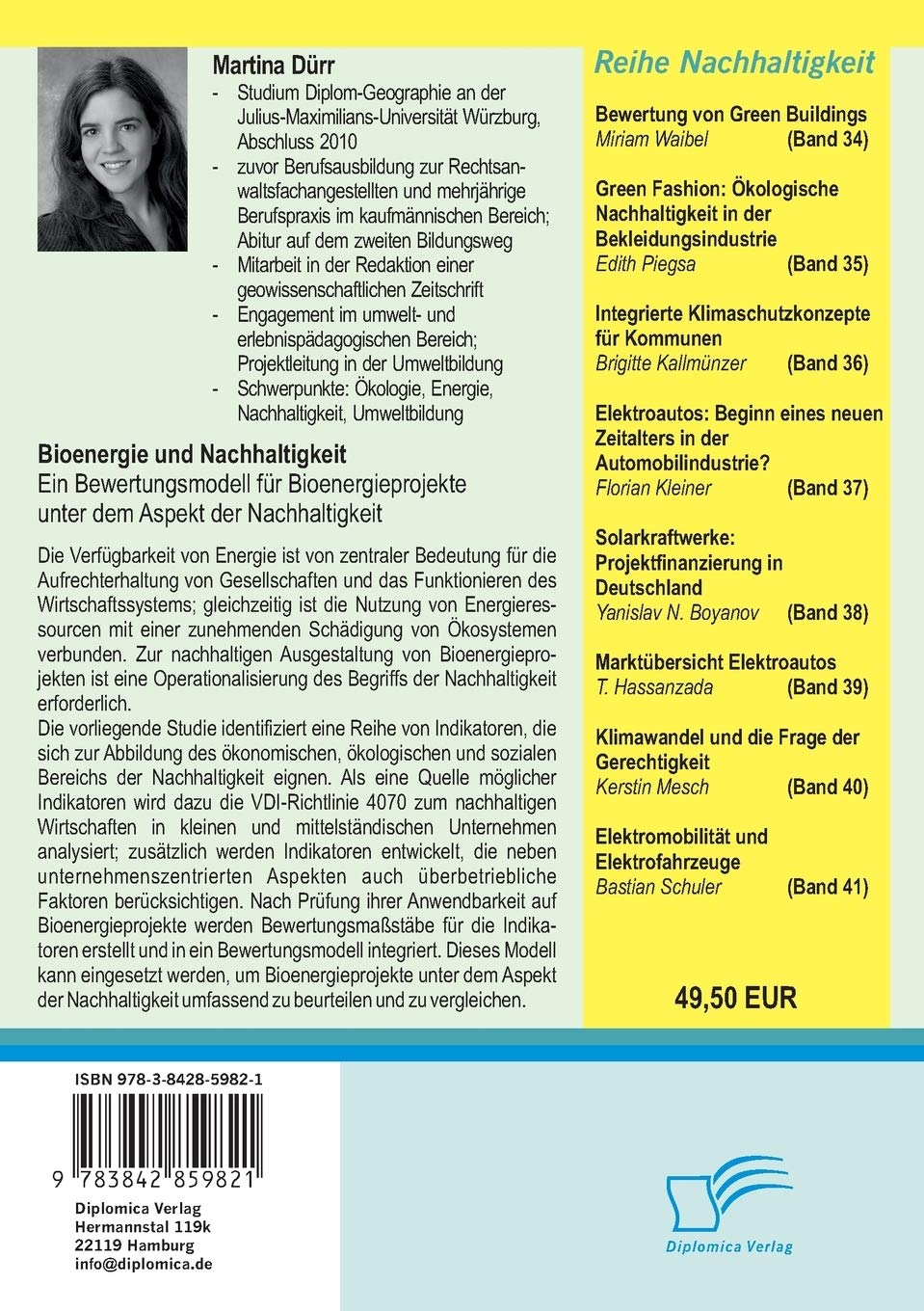 Bioenergie und Nachhaltigkeit: Ein Bewertungsmodell für Bioenergieprojekte unter dem Aspekt der Nachhaltigkeit