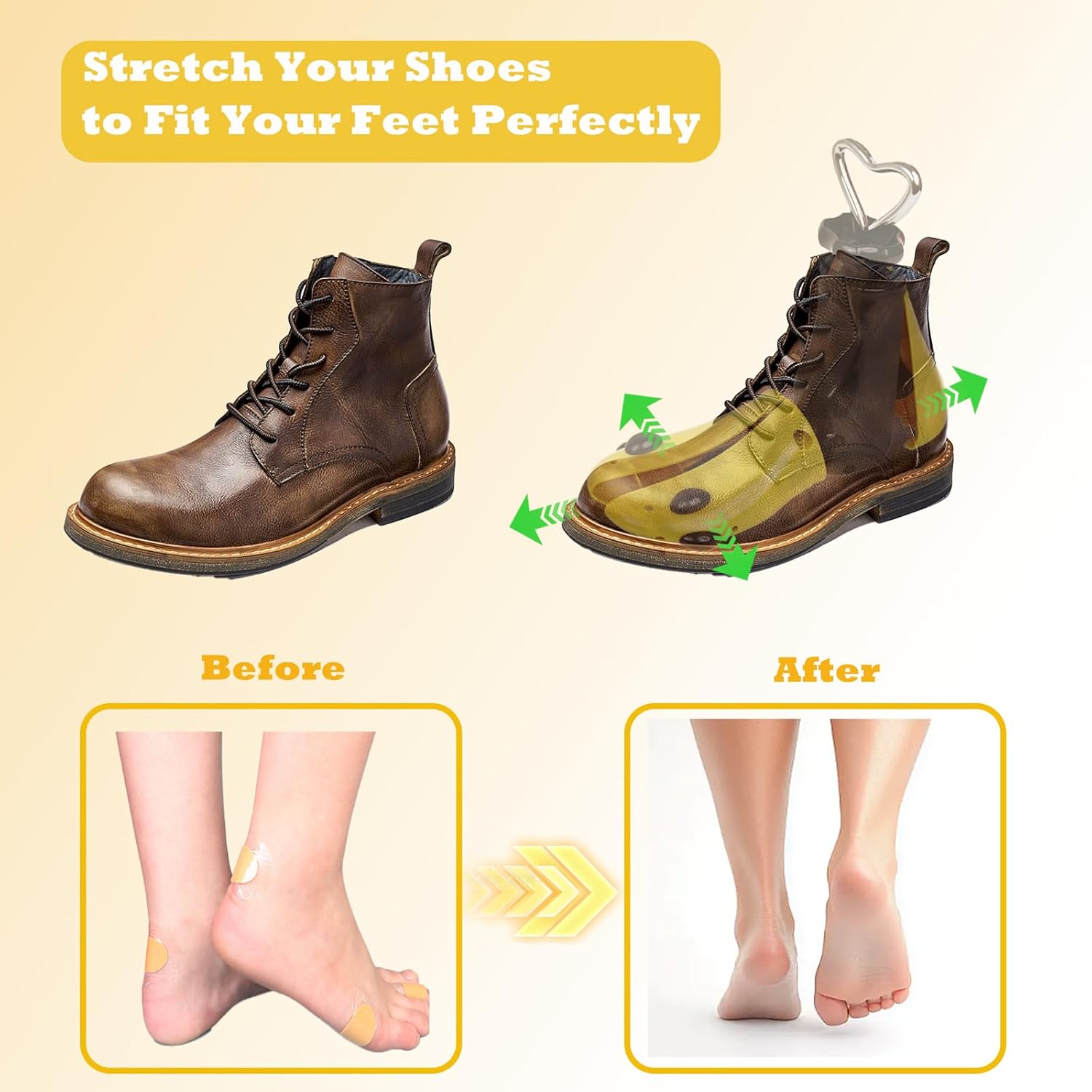 Adjustable Boot Stretcher for Men, Shoe Stretcher for Women, Shoe Widener Stretcher, Shoe Trees for Women Men