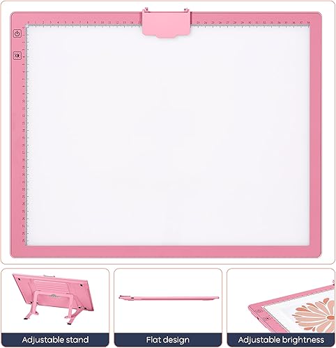 Miniatura 9 de iVyne Almohadilla de luz recargable A3 para pintura de diamantes, tablero de luz LED para desmalezar y rastrear - Almohadilla de luz de arte de