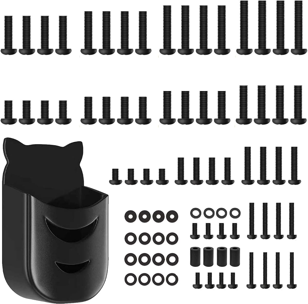 El kit de tornillos universales para montaje en TV incluye tornillos M4 M5 M6 M8, arandelas, para Samsung TCL Hisense LG Vizio Onn Sony Toshiba Insignia Westinghouse Kit de accesorios de montaje para TV con soporte para control remoto