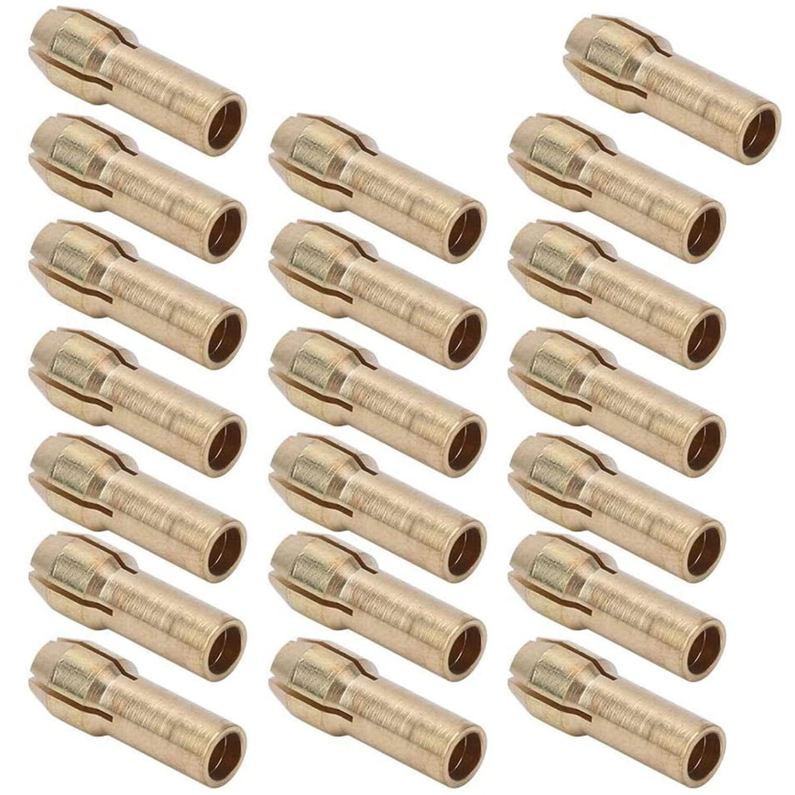 20 Pcs Brass Drill Chuck Precision 0.5-3.2Mm Brass Collet Drill Chuck Fits Dremel Rotary Tools Collect Chuck Holder Electric Grinding Drill 739515447290