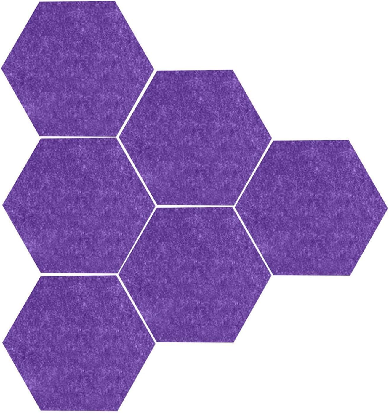 6pcs Hexagon Felt Board Tiles, Wall Bulletin Board, Cork Tiles Felt