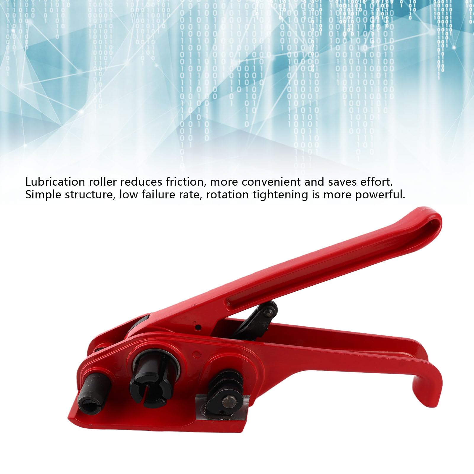 Tendeur de cerclage, tendeur d'outil de scellage Faible taux d'échec Kit de cerclage pratique et robuste Tendeur de cerclage de cerclage, cerclage de cordon pour polyester polypropylène(red)