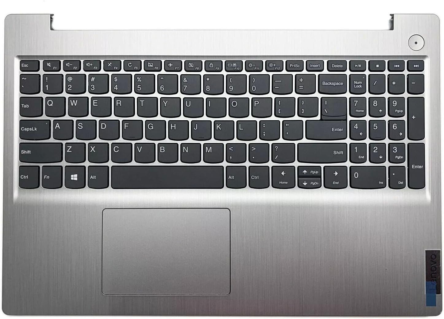 New Replacement for Lenovo IdeaPad 3-15 3-15IIL05 3-15ADA05 3-15IML05 Laptop Upper Case Palmrest Non-Backlit Keyboard Touchpad Assembly Part 5CB1D03689 5CB0X57656 Silver