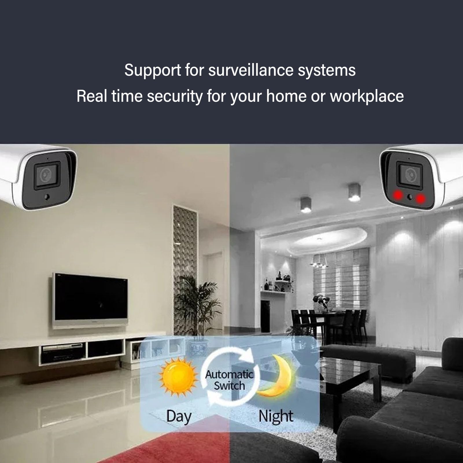 4K POE IP-Kamera, 6 MP High-Definition-Sicherheitsüberwachungskamera, IP66 wasserdichte 120° Weitwinkel-Nachtsicht-Überwachungskameras, für Heim- und Geschäftsüberwachung