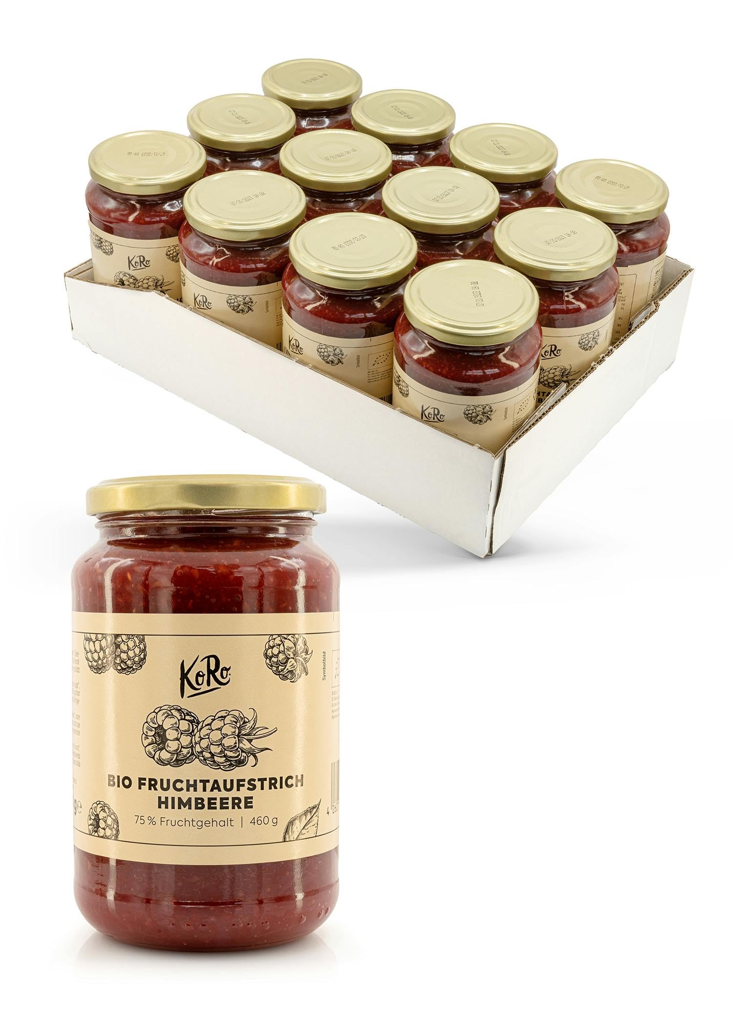 KoRo - Bio Fruchtaufstrich Himbeere 12 x 460 g