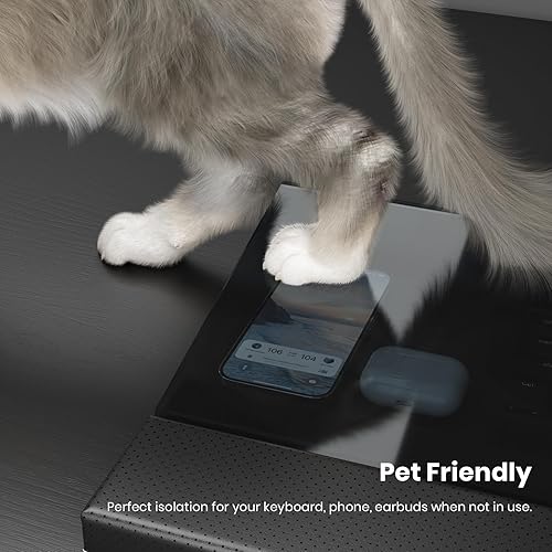 Miniatura 6 de Soporte para teclado de computadora inclinado de acrílico para escribir y trabajar fácilmente ergonómico, elevador de teclado de ajuste de altura de