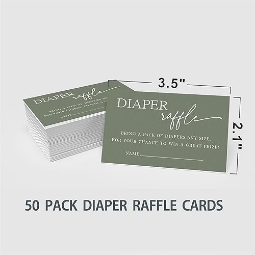 Miniatura 4 de Juegos de baby shower, 1 letrero de pie para rifas de pañales con 50 boletos para rifas de pañales, decoraciones y suministros para fiesta de baby