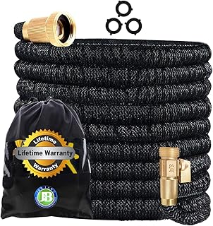 Sponsored Ad - J&B XpandaHose 100ft Expandable Garden Hose with Holder - Heavy Duty Superior Strength 3750D - 4 -Layer Lat...