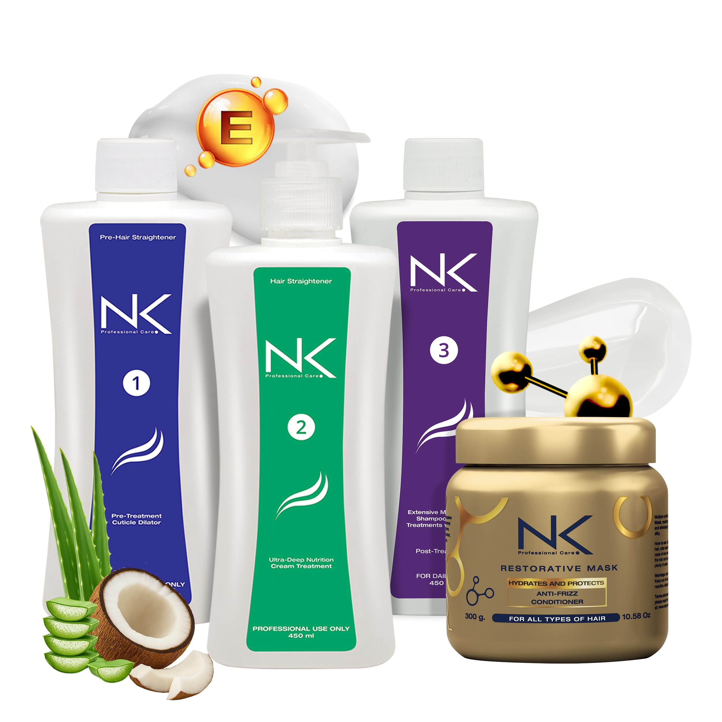 nkページ 化粧水セット Amazon.com: NK Professional Care. Complete Hair Straightening