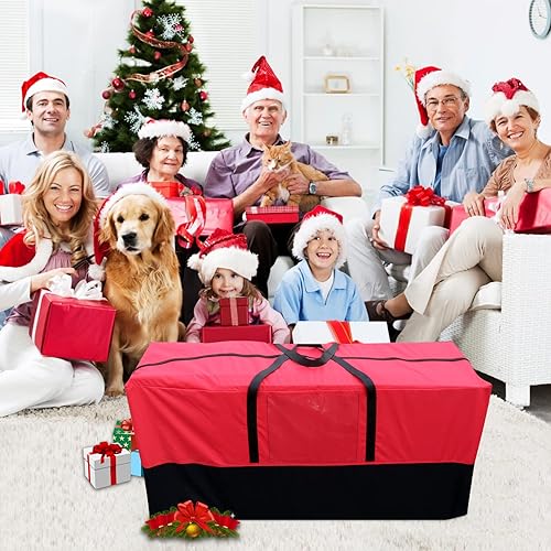 Miniatura 6 de Bolsa de almacenamiento impermeable para árbol de Navidad, se adapta a árboles artificiales de hasta 10 pies de alto, 68 x 20 x 30 pulgadas,