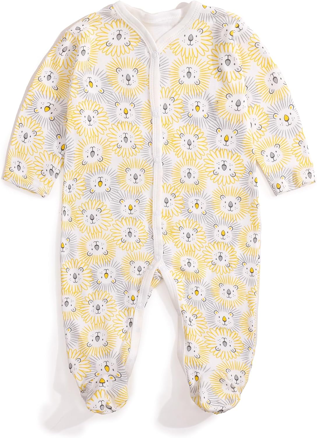 Clothes for Baby Girls 100% Cotton Printed Long Sleeve Footed One-Piece Romper Baby Boy Clothes Set - Image 2