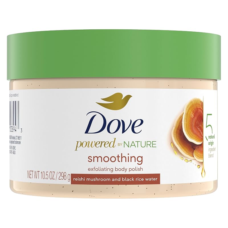Esfoliante corporal Dove Powered By Nature com pó de coco e óleo de moringa, 298 g