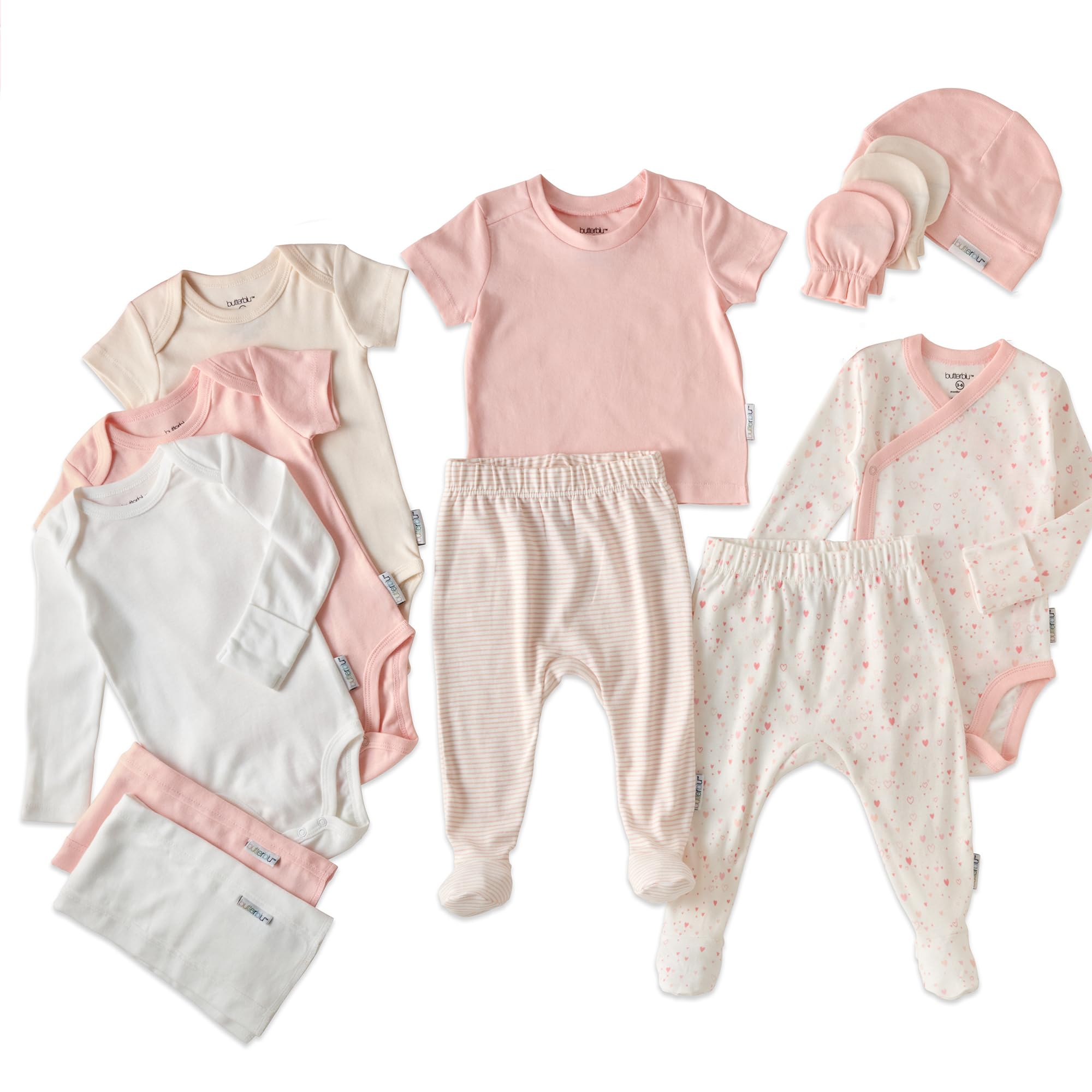 Welcome Home 14-Piece Baby Gift Set Organic Cotton Layette Clothing in Box for Boys Girls
