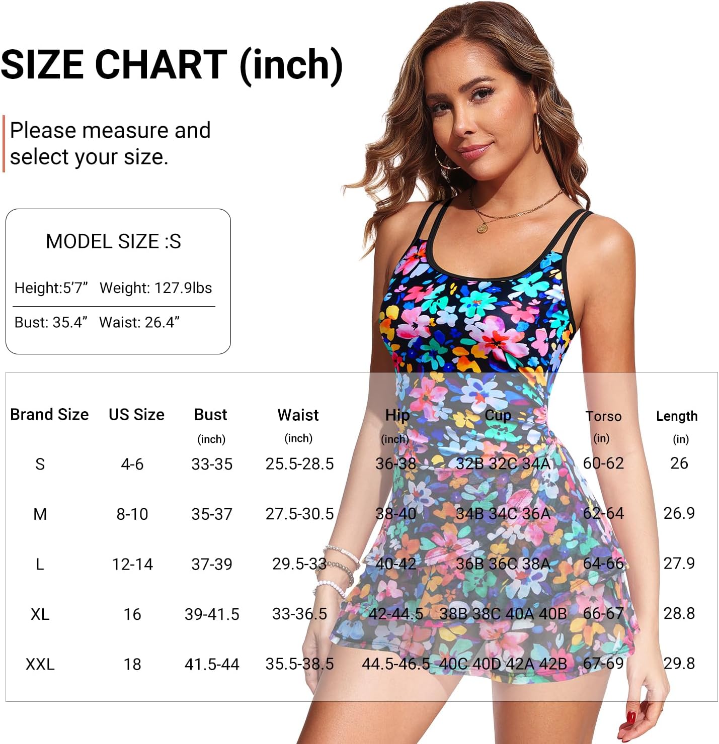 Daci One Piece Swimdress Swimsuits for Women Tummy Control Modest Swim Dresses Skirt Bathing Suit 2025 - Image 5