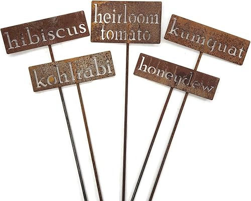 Miniatura 8 de Classic Metal Garden Markers 19 Inches Tall (jalapenos, Raw, Unfinished Steel (will rust with time))