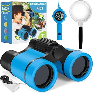 Ferngläser für Kinder, Kinderfernglas Spielzeug für 3 4 5 6 7 8 Jahre Jungen und Mädchen, Set mit Lupe & Kompass – Outdoor Spielzeug für Kinder Im Alter Von 3-8 Jahren (blau)