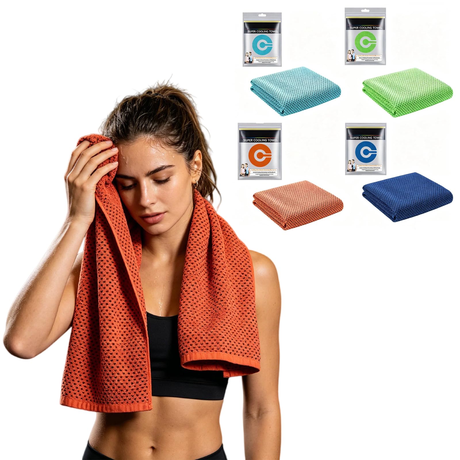 BVEBJDX Cooling Towel 4 pack Coolings Towels for Neck Cool Scarf