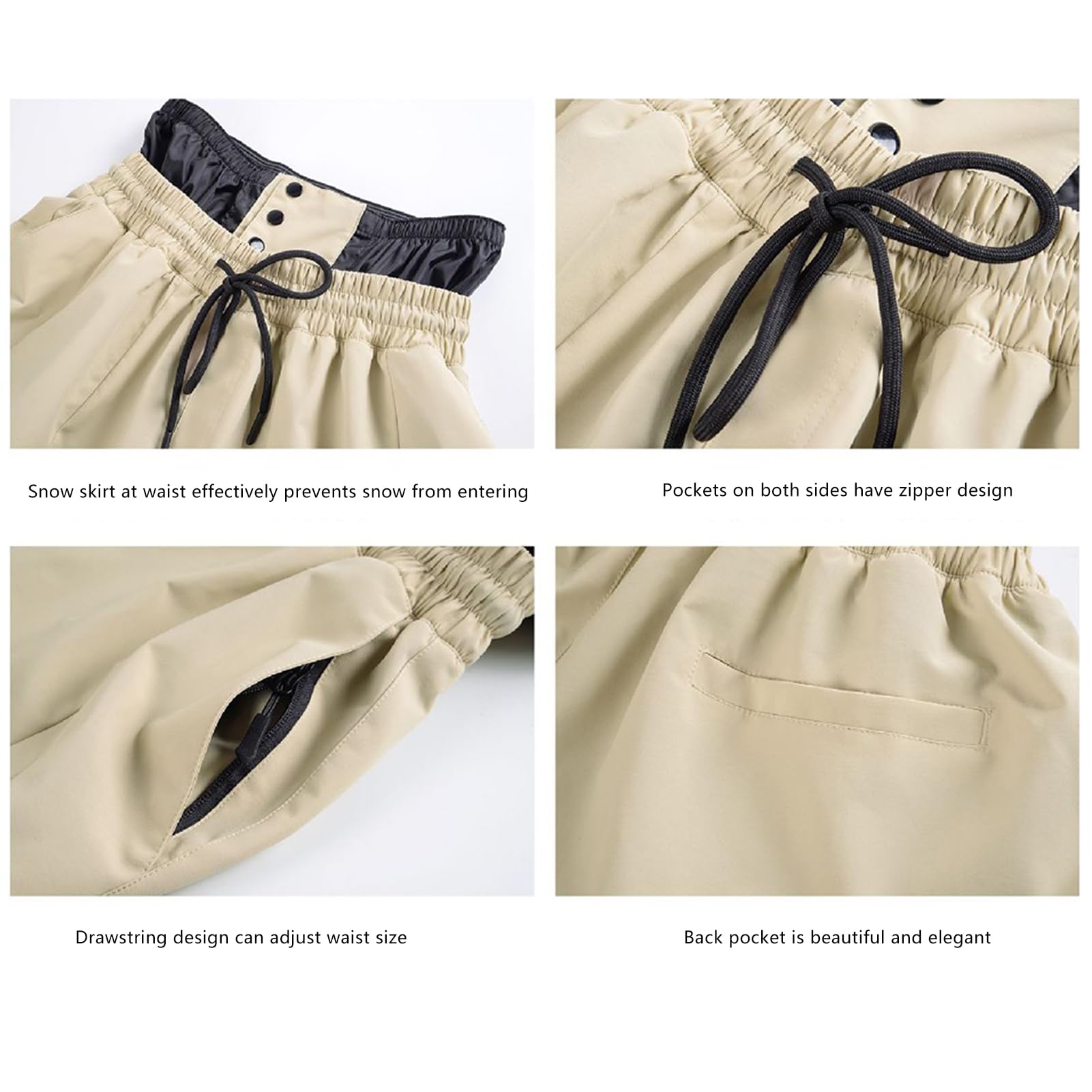 Super Baggy Style Schneehose füR Herren und Damen, wasserdichte Cargo-Schneehose, Baggy-Hose, Outdoor-Cargo-Snowboardhose